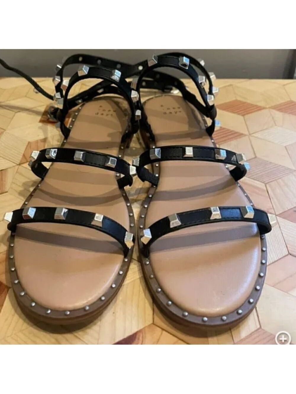 A New Day Astrid Women's Embellished Slide Sandal NWT Size 7 1/2W